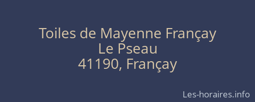 Toiles de Mayenne Françay