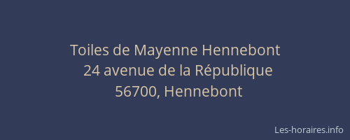 Toiles de Mayenne Hennebont