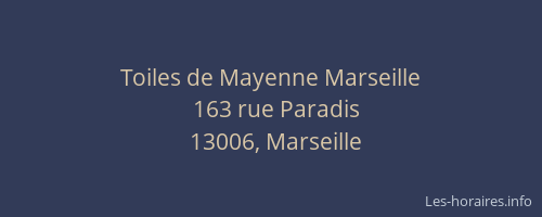 Toiles de Mayenne Marseille