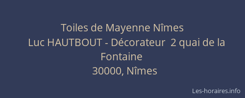 Toiles de Mayenne Nîmes
