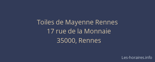 Toiles de Mayenne Rennes