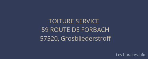 TOITURE SERVICE