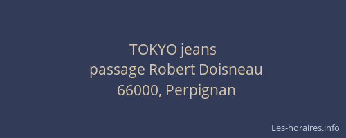 TOKYO jeans