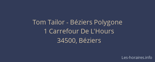Tom Tailor - Béziers Polygone