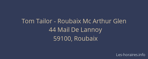 Tom Tailor - Roubaix Mc Arthur Glen