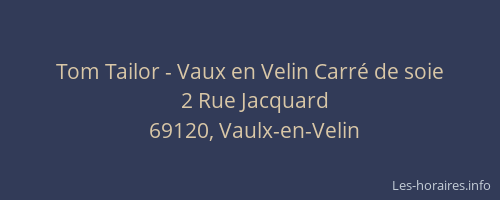 Tom Tailor - Vaux en Velin Carré de soie