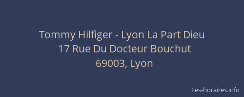 Tommy Hilfiger - Lyon La Part Dieu