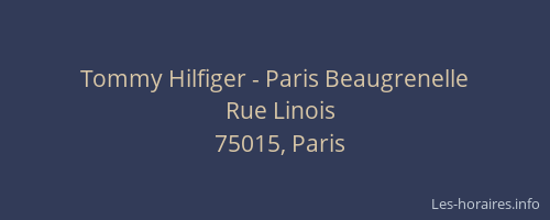 Tommy Hilfiger - Paris Beaugrenelle