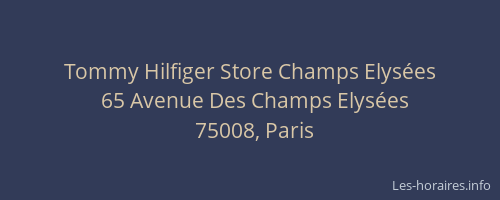 Tommy Hilfiger Store Champs Elysées
