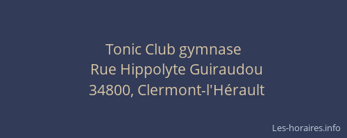 Tonic Club gymnase