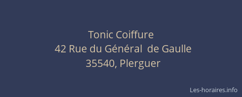 Tonic Coiffure