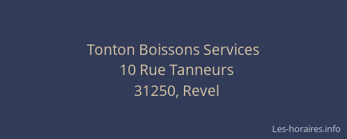 Tonton Boissons Services