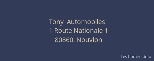 Tony  Automobiles