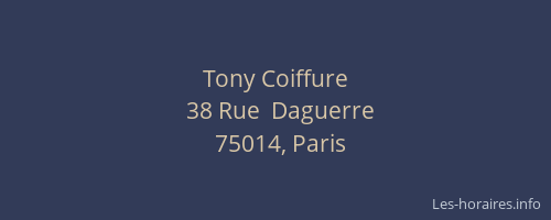 Tony Coiffure