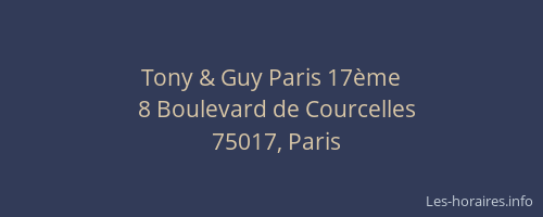 Tony & Guy Paris 17ème