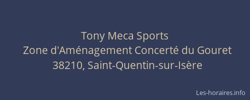 Tony Meca Sports