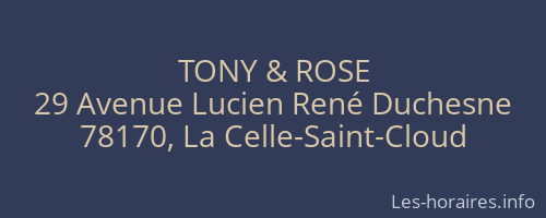 TONY & ROSE