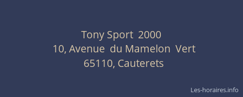 Tony Sport  2000