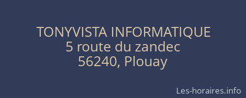 TONYVISTA INFORMATIQUE