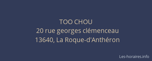 TOO CHOU