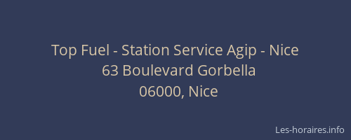 Top Fuel - Station Service Agip - Nice