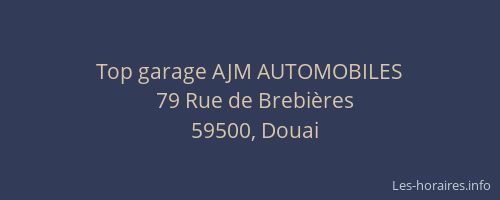 Top garage AJM AUTOMOBILES