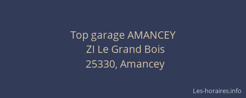 Top garage AMANCEY