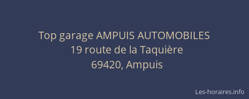 Top garage AMPUIS AUTOMOBILES
