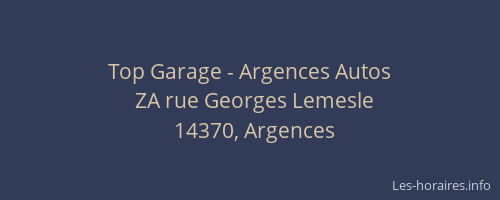 Top Garage - Argences Autos
