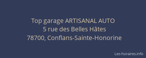 Top garage ARTISANAL AUTO