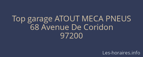 Top garage ATOUT MECA PNEUS