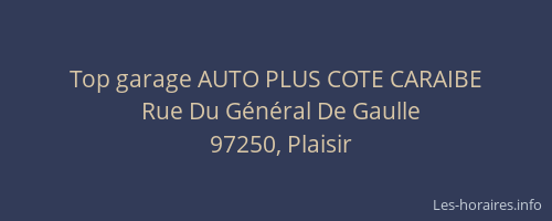Top garage AUTO PLUS COTE CARAIBE