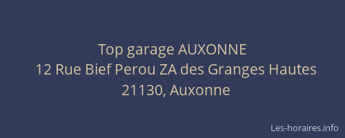 Top garage AUXONNE