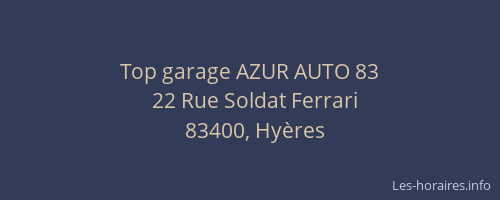 Top garage AZUR AUTO 83
