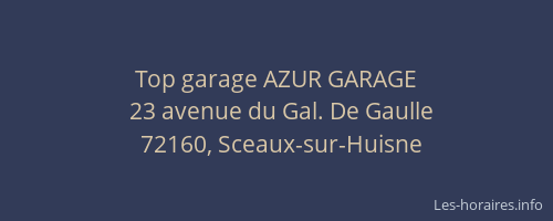 Top garage AZUR GARAGE