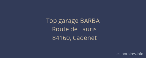 Top garage BARBA