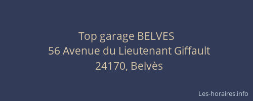 Top garage BELVES