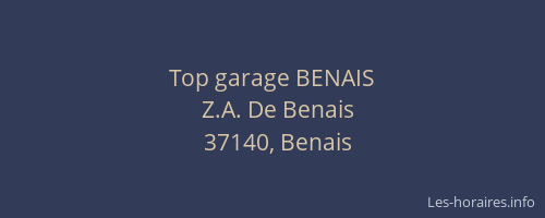 Top garage BENAIS