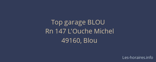 Top garage BLOU