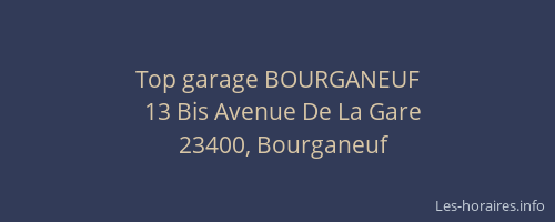 Top garage BOURGANEUF