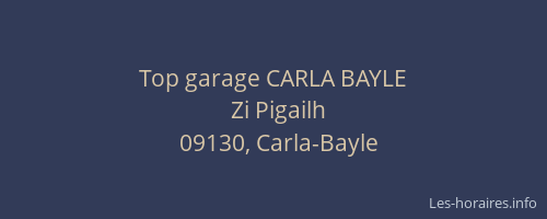 Top garage CARLA BAYLE