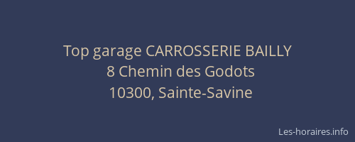 Top garage CARROSSERIE BAILLY