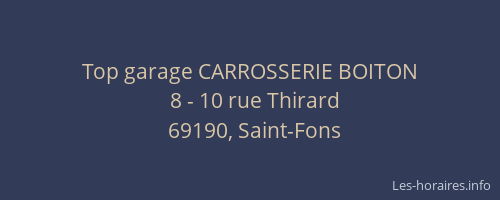 Top garage CARROSSERIE BOITON