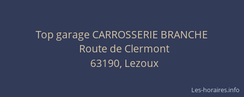 Top garage CARROSSERIE BRANCHE