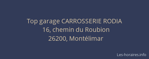 Top garage CARROSSERIE RODIA