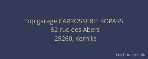 Top garage CARROSSERIE ROPARS