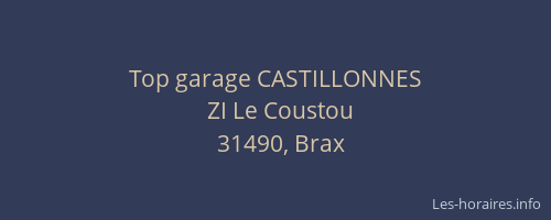 Top garage CASTILLONNES