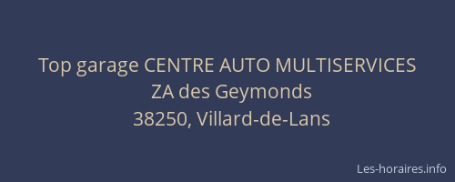 Top garage CENTRE AUTO MULTISERVICES