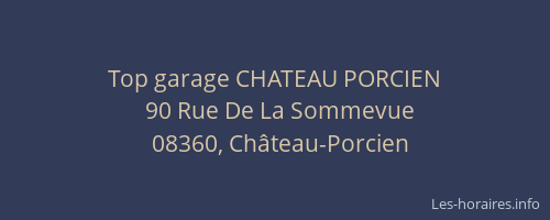 Top garage CHATEAU PORCIEN