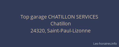 Top garage CHATILLON SERVICES